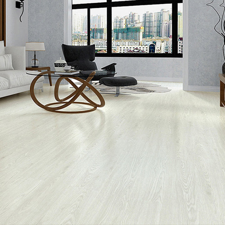 Lisslune | Rectangle PVC Floor Covering Peel and Stick Smooth Wood Look Vinyl Flooring