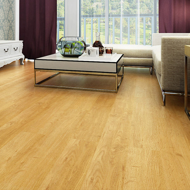 Lisslune | Rectangle PVC Floor Covering Peel and Stick Smooth Wood Look Vinyl Flooring