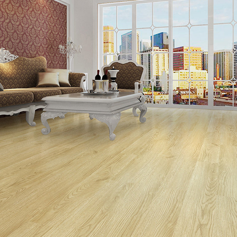 Lisslune | Rectangle PVC Floor Covering Peel and Stick Smooth Wood Look Vinyl Flooring