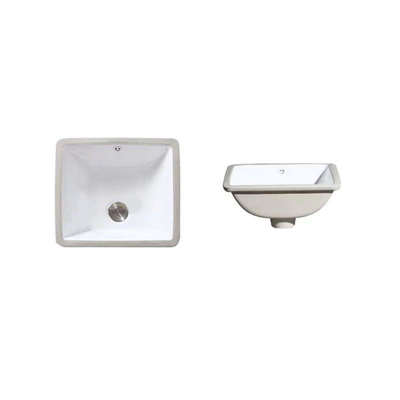 Lisslune | Modern Under-Mount Sink Oval Porcelain with Pop-Up Drain Sink
