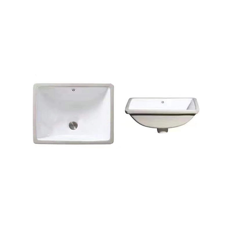 Lisslune | Modern Under-Mount Sink Oval Porcelain with Pop-Up Drain Sink