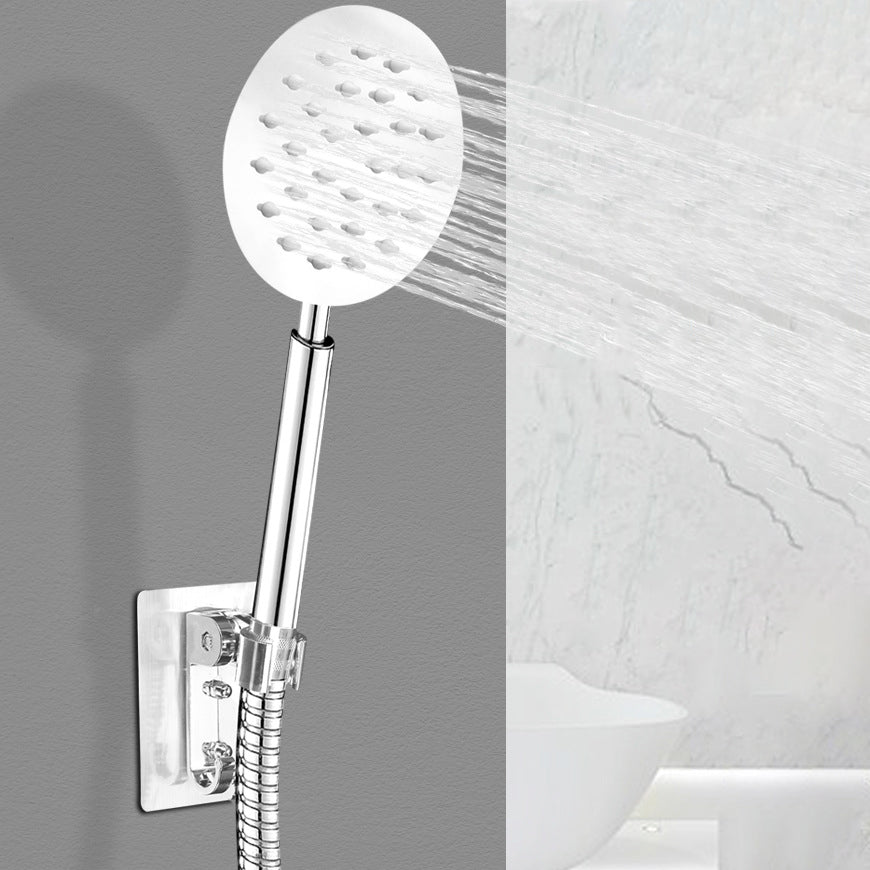 Lisslune | Round Shower Head Stainless Steel 3 Sprays Wall Mounted Hand Shower
