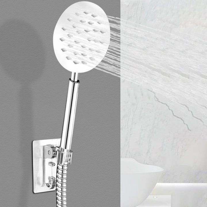Lisslune | Round Shower Head Stainless Steel 3 Sprays Wall Mounted Hand Shower