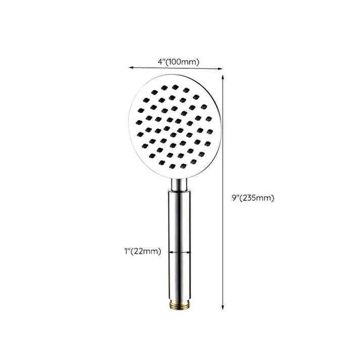 Lisslune | Round Shower Head Stainless Steel 3 Sprays Wall Mounted Hand Shower