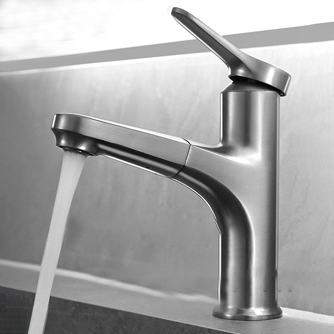 Lisslune | Contemporary Bath Faucet Brass Lever Handle Pull-Out Sink Faucet
