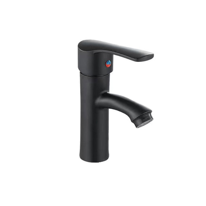 Lisslune | Contemporary Faucet Brass Black Bathroom Lever Handle Single Hole Sink Faucet
