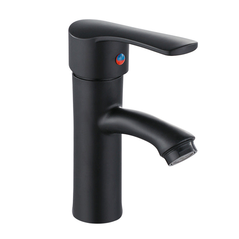 Lisslune | Contemporary Faucet Brass Black Bathroom Lever Handle Single Hole Sink Faucet