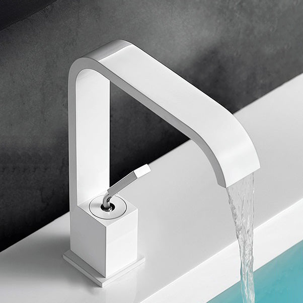 Lisslune | Unique Sink Faucet Bathroom Brass Solid Color Waterfall Spout Faucet