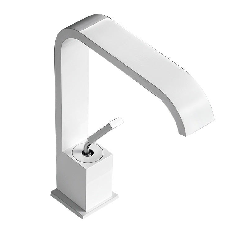 Lisslune | Unique Sink Faucet Bathroom Brass Solid Color Waterfall Spout Faucet