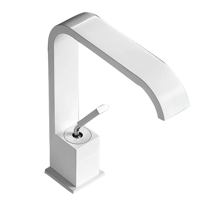 Lisslune | Unique Sink Faucet Bathroom Brass Solid Color Waterfall Spout Faucet