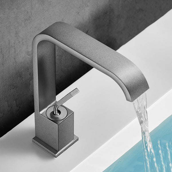 Lisslune | Unique Sink Faucet Bathroom Brass Solid Color Waterfall Spout Faucet