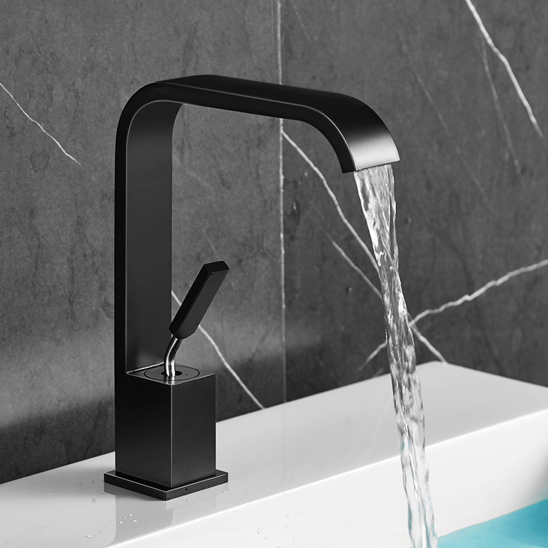 Lisslune | Unique Sink Faucet Bathroom Brass Solid Color Waterfall Spout Faucet