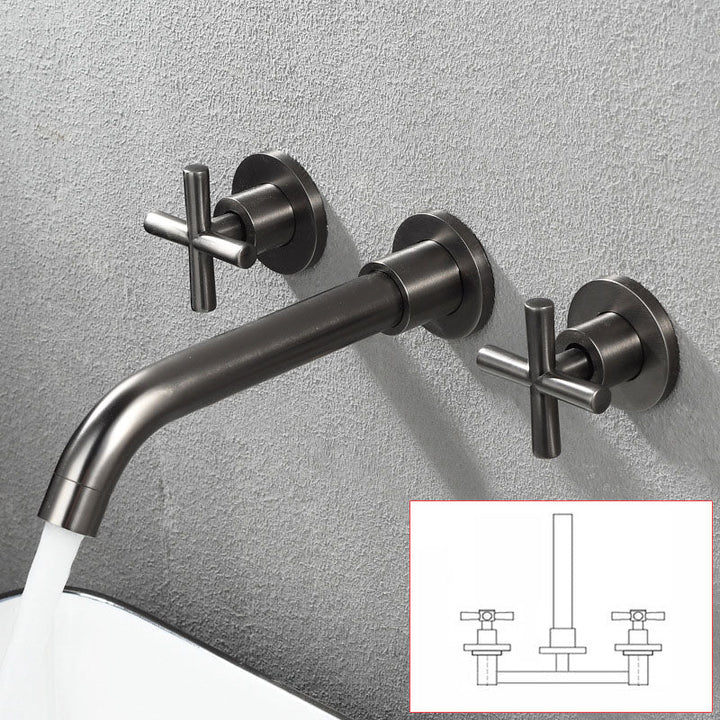 Lisslune | Modern Wall Mounted Fixture Bathroom Bathtub Mixer Faucet