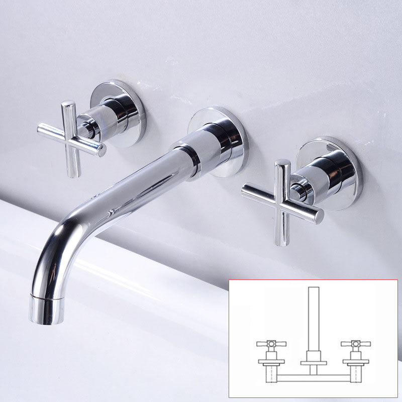 Lisslune | Modern Wall Mounted Fixture Bathroom Bathtub Mixer Faucet
