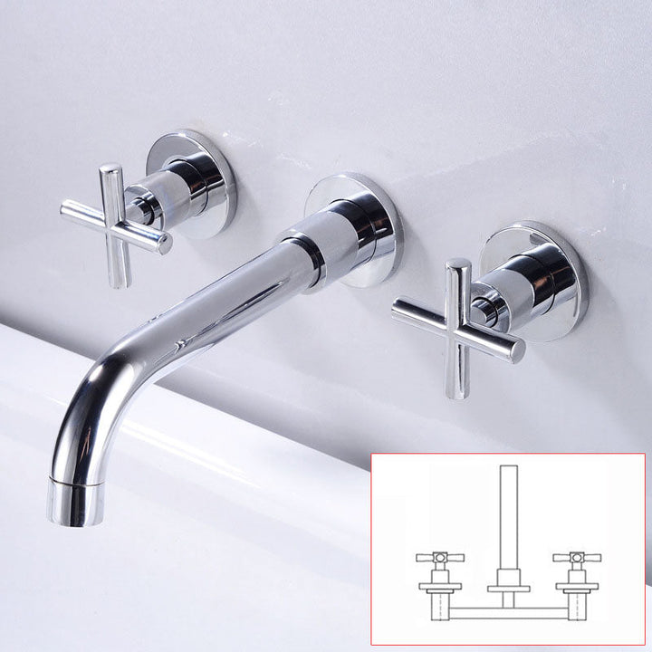Lisslune | Modern Wall Mounted Fixture Bathroom Bathtub Mixer Faucet