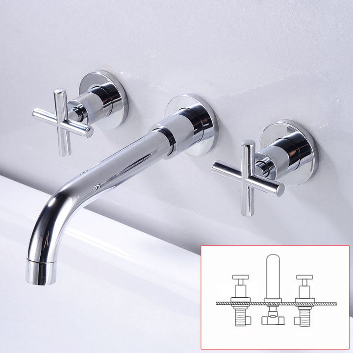 Lisslune | Modern Wall Mounted Fixture Bathroom Bathtub Mixer Faucet