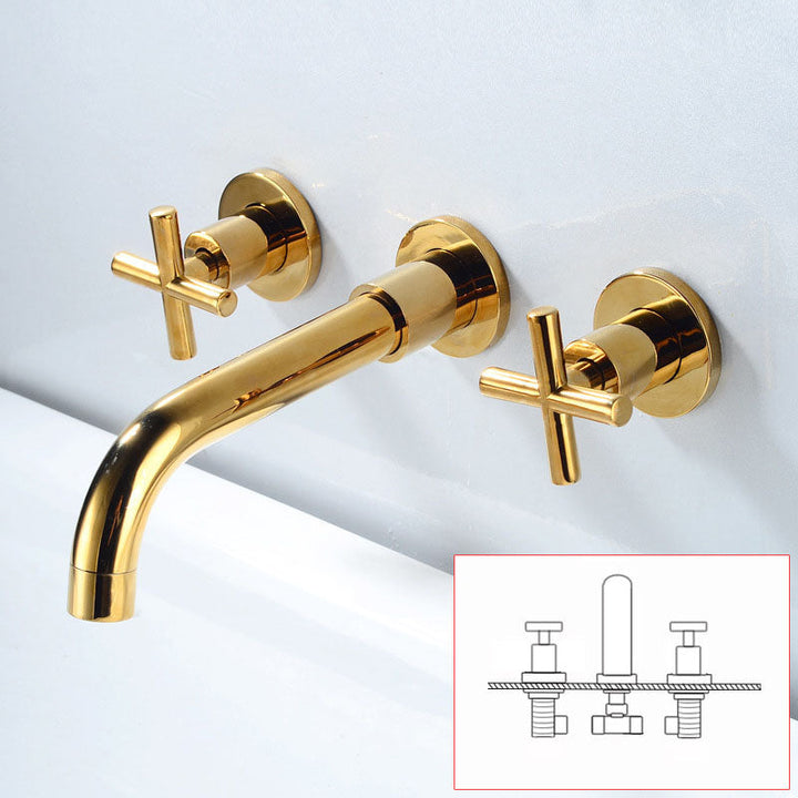Lisslune | Modern Wall Mounted Fixture Bathroom Bathtub Mixer Faucet