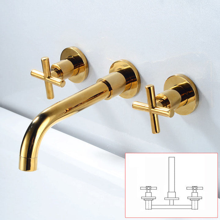 Lisslune | Modern Wall Mounted Fixture Bathroom Bathtub Mixer Faucet