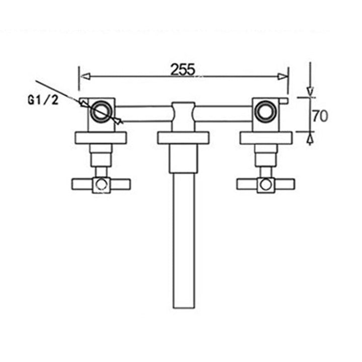 Lisslune | Modern Wall Mounted Fixture Bathroom Bathtub Mixer Faucet