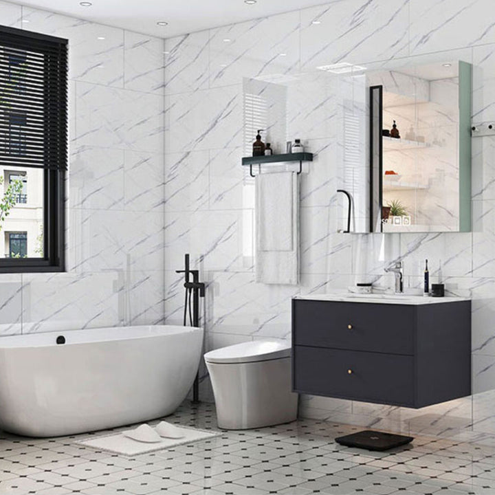 Lisslune | PVC Peel and Stick Tile Rectangular Single Tile Wallpaper with Stain Resistant