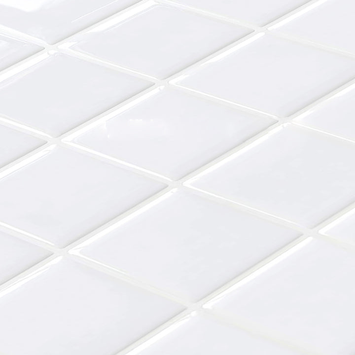 Lisslune | Mosaic Tile Wallpaper Plastic Grid Peel and Stick Wall Tile