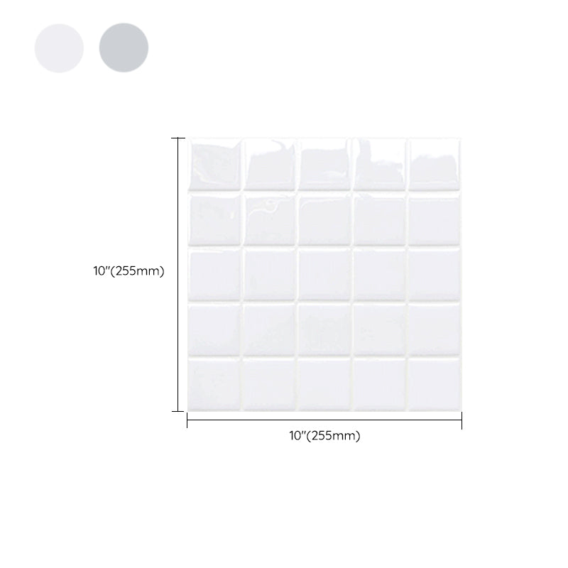 Lisslune | Mosaic Tile Wallpaper Plastic Grid Peel and Stick Wall Tile