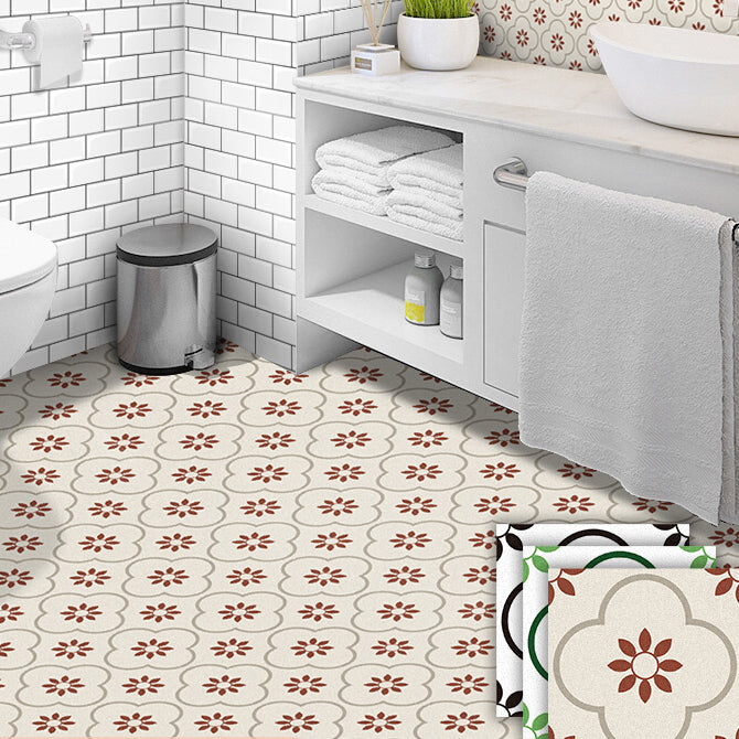 Lisslune | Square Peel and Stick Back Wall Plastic Single Tile Wallpaper with Non-Slip Surface