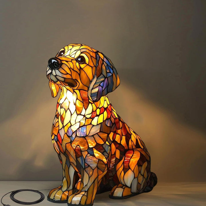 Lisslune | GlowPaw Dog Tribute Lamp – Handmade Acrylic Night Light for Dog Lovers (USB Powered)