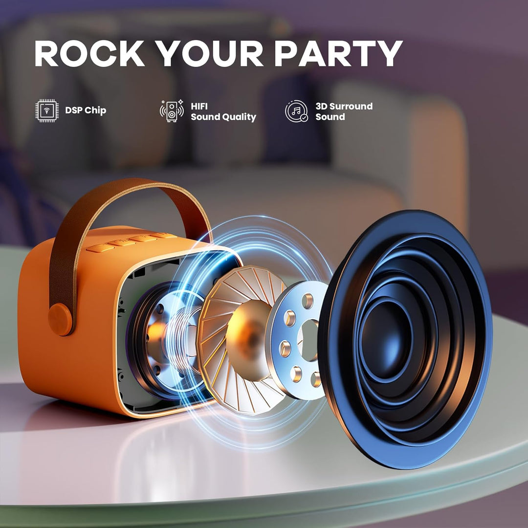 Lisslune | Portable Mini Karaoke Machine with Bluetooth Speaker & 2 Wireless Mics – Veylo