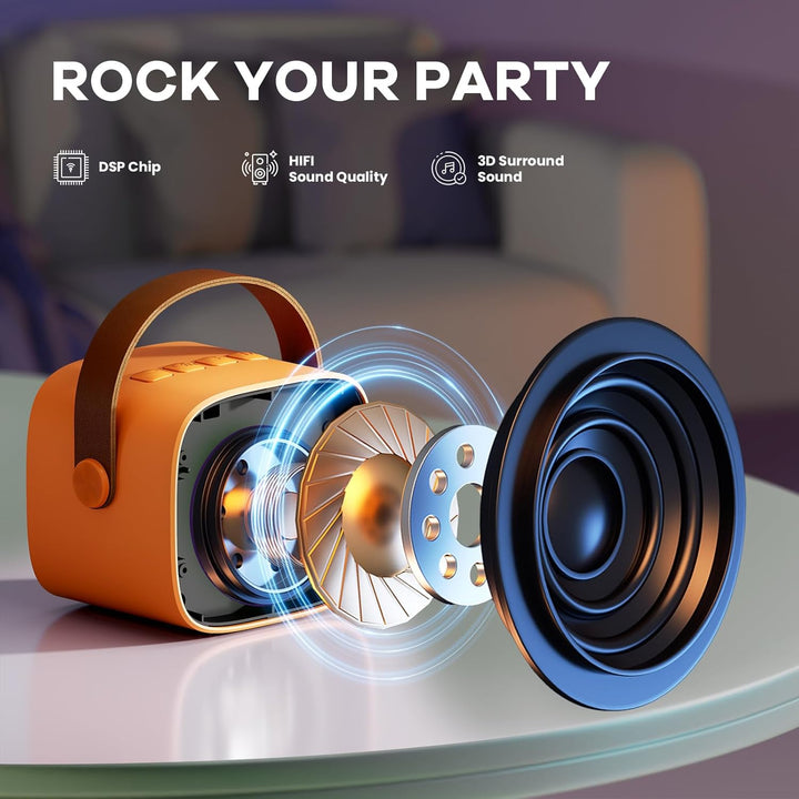 Lisslune | Portable Mini Karaoke Machine with Bluetooth Speaker & 2 Wireless Mics – Veylo