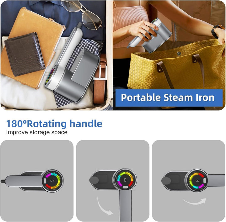Lisslune | Portable Travel Steamer Iron 1200W with 6 Modes and AU Plug