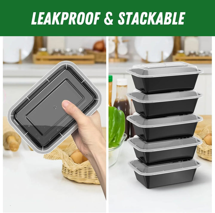 Lisslune | 50-piece Meal Prep Container Set with Lid – Ideal for Meal Preparation