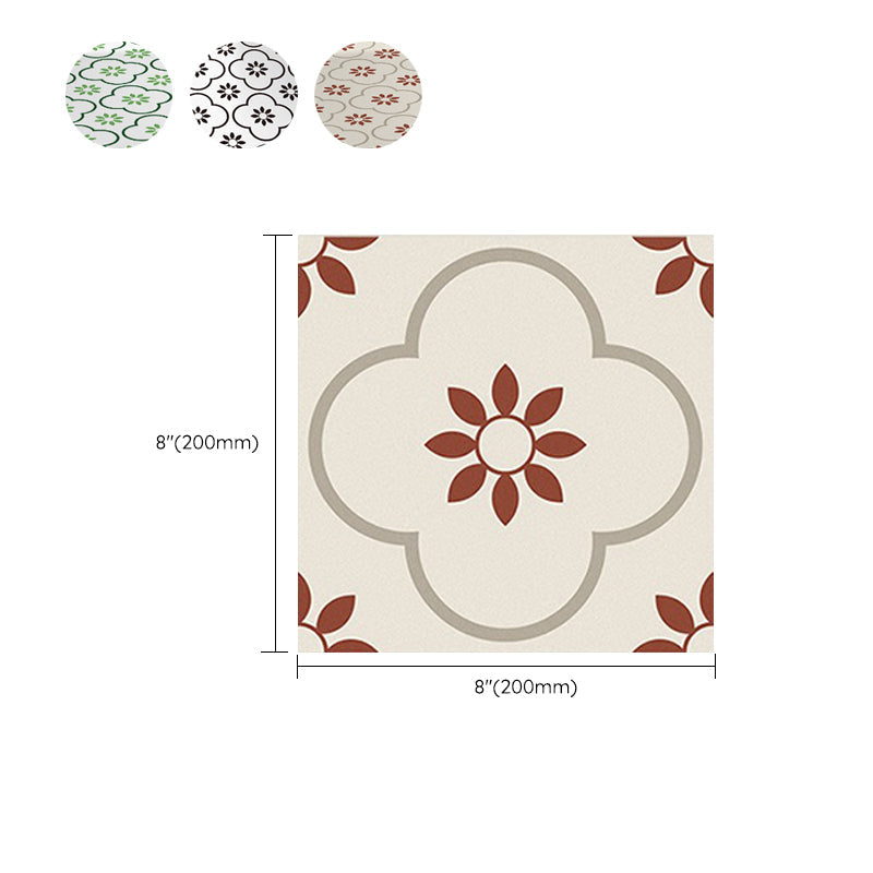 Lisslune | Square Peel and Stick Back Wall Plastic Single Tile Wallpaper with Non-Slip Surface