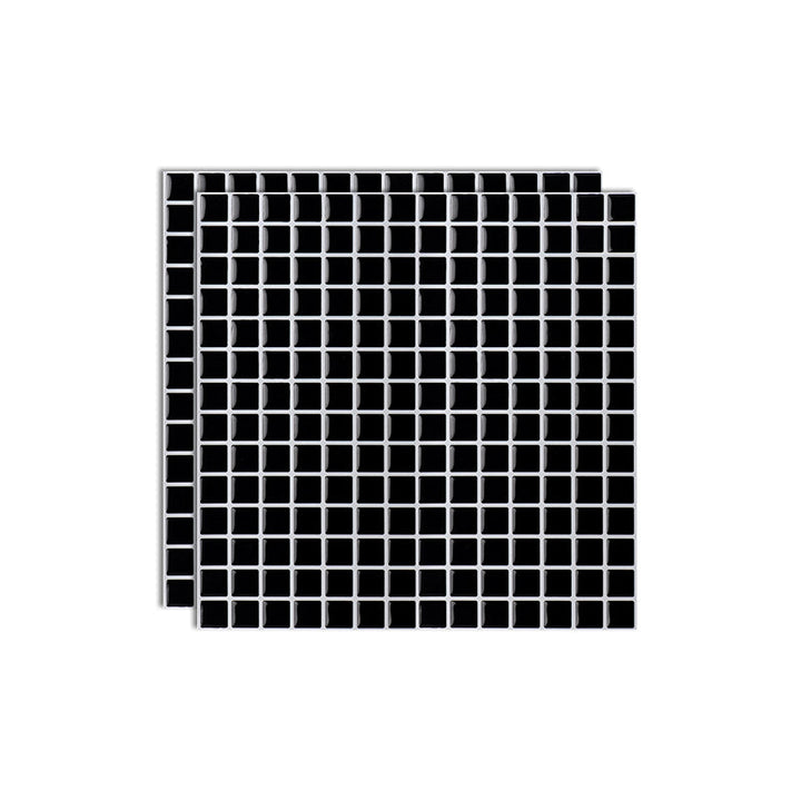 Lisslune | Square Peel & Stick Mosaic Tile Plastic Grid Peel & Stick Mosaic Tile