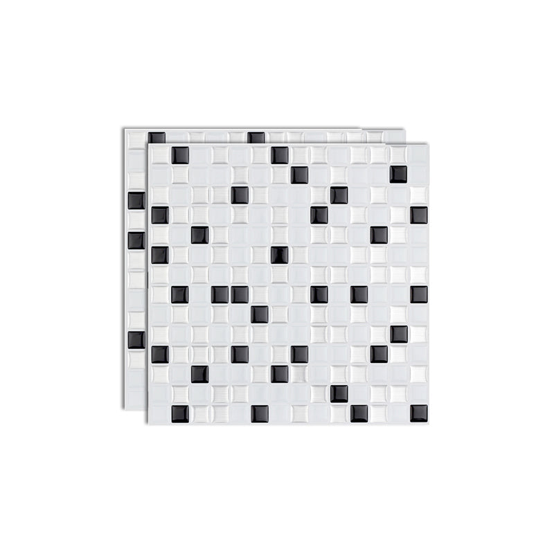 Lisslune | Square Peel & Stick Mosaic Tile Plastic Grid Peel & Stick Mosaic Tile