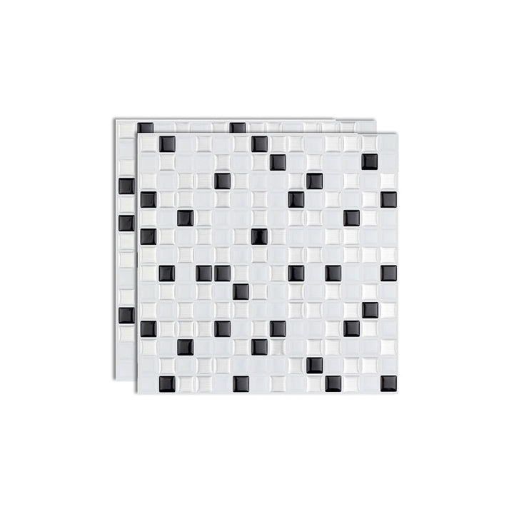 Lisslune | Square Peel & Stick Mosaic Tile Plastic Grid Peel & Stick Mosaic Tile