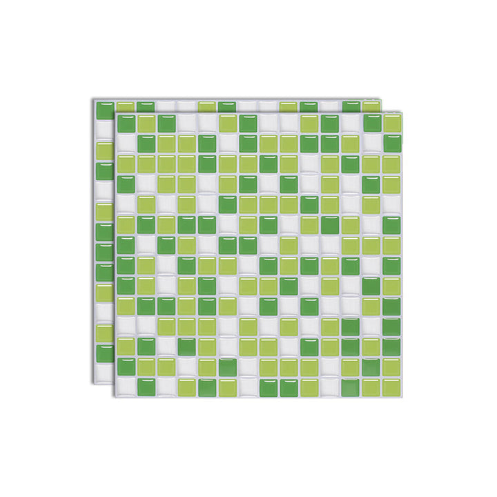 Lisslune | Square Peel & Stick Mosaic Tile Plastic Grid Peel & Stick Mosaic Tile