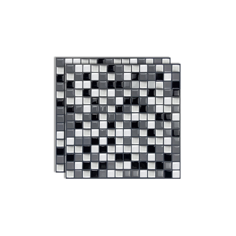 Lisslune | Square Peel & Stick Mosaic Tile Plastic Grid Peel & Stick Mosaic Tile