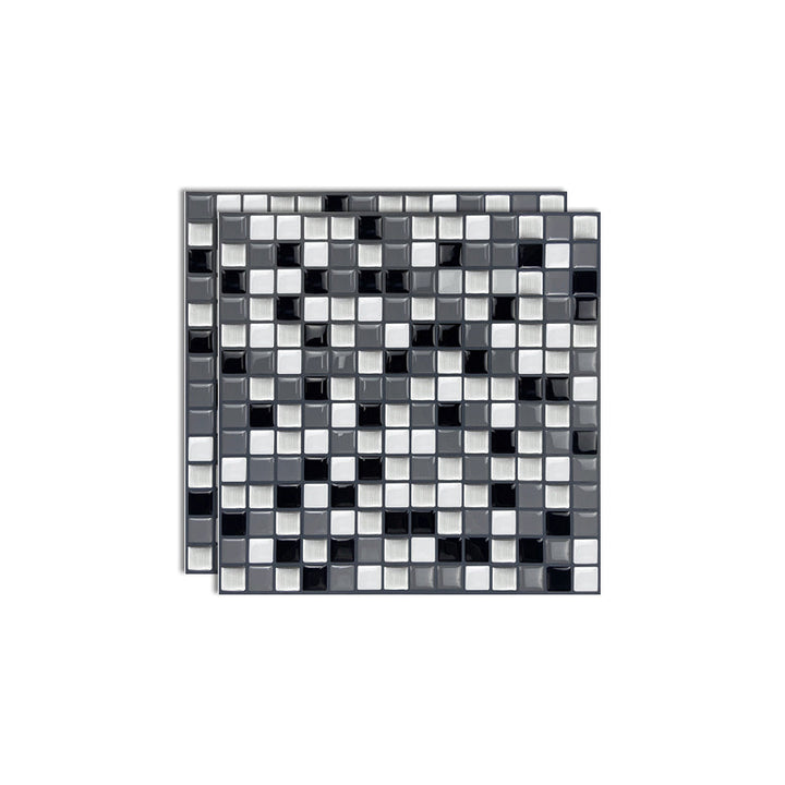 Lisslune | Square Peel & Stick Mosaic Tile Plastic Grid Peel & Stick Mosaic Tile