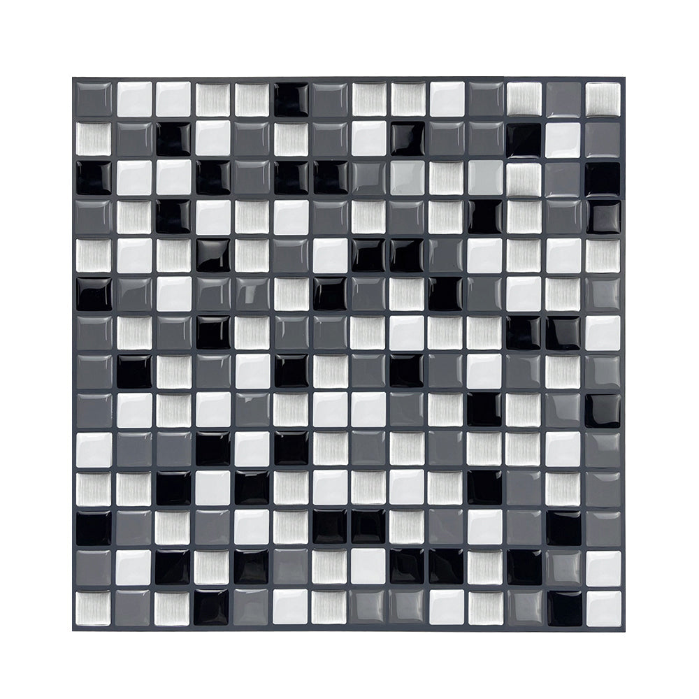 Lisslune | Square Peel & Stick Mosaic Tile Plastic Grid Peel & Stick Mosaic Tile