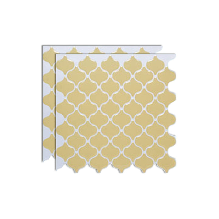 Lisslune | Square Peel & Stick Mosaic Tiles Plastic Arabesque Peel and Stick Wall Tile