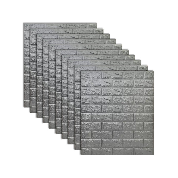 Lisslune | Industrial 3D Brick Wall Plank Bathroom Living Room Wall Panel Set of 10