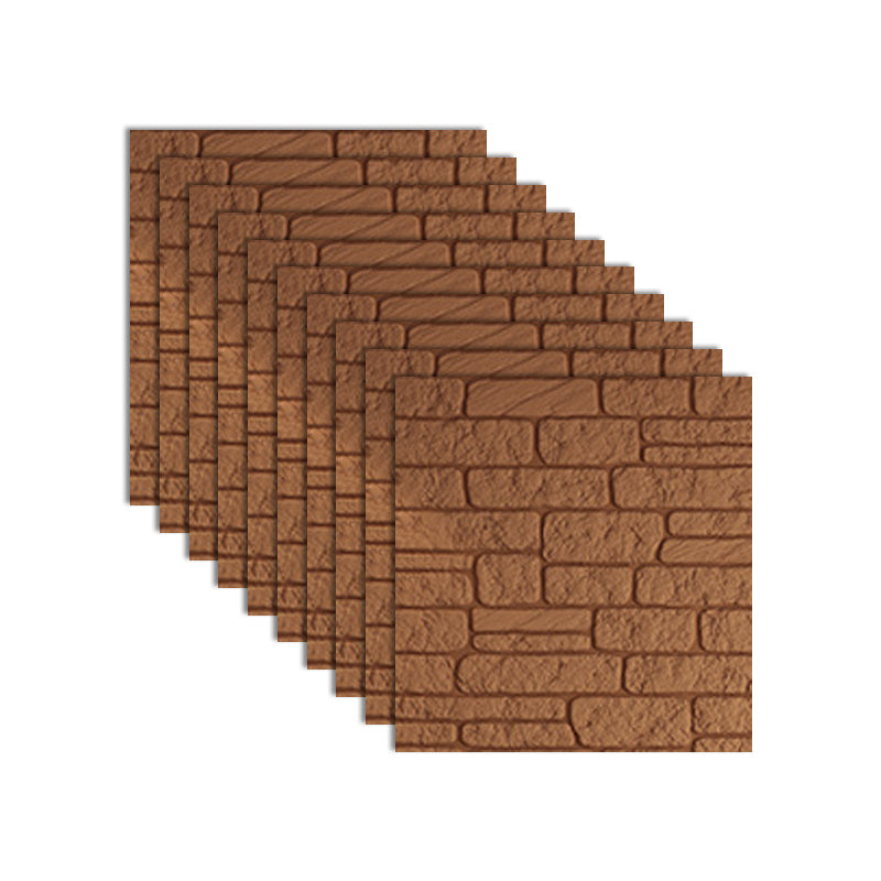 Lisslune | Industrial 3D Brick Wall Plank Bathroom Living Room Wall Panel Set of 10