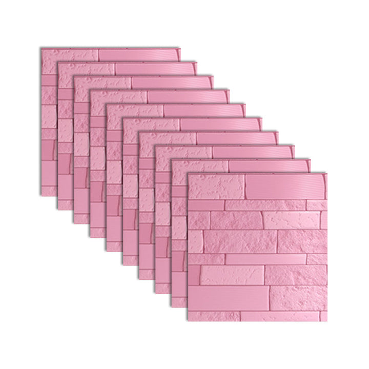 Lisslune | Industrial 3D Brick Wall Plank Bathroom Living Room Wall Panel Set of 10