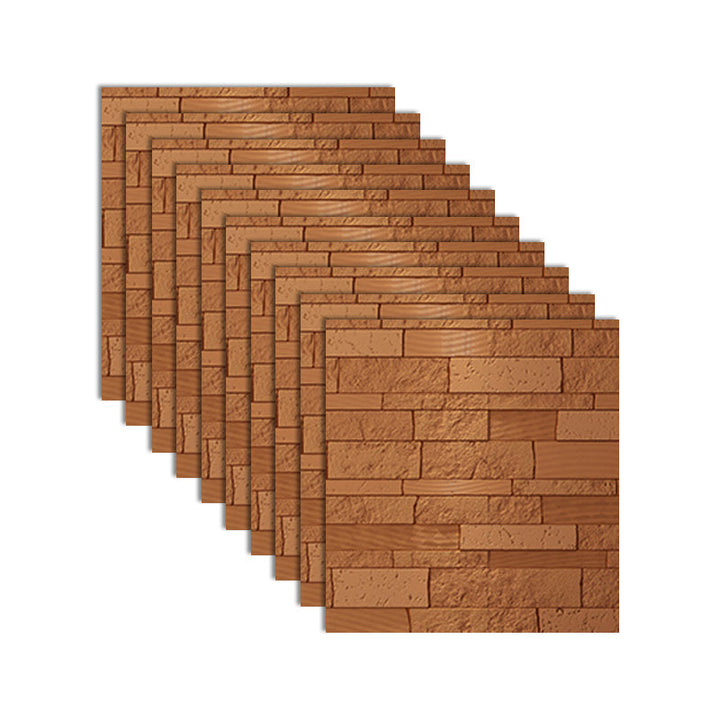 Lisslune | Industrial 3D Brick Wall Plank Bathroom Living Room Wall Panel Set of 10