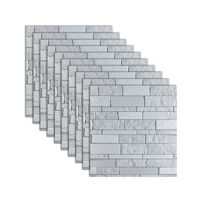 Lisslune | Industrial 3D Brick Wall Plank Bathroom Living Room Wall Panel Set of 10
