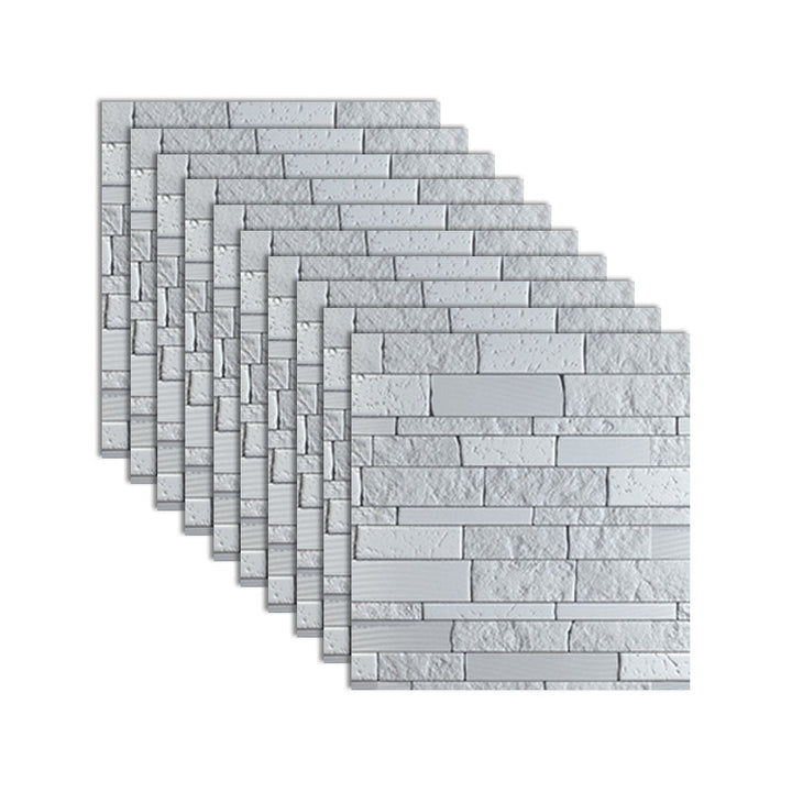 Lisslune | Industrial 3D Brick Wall Plank Bathroom Living Room Wall Panel Set of 10