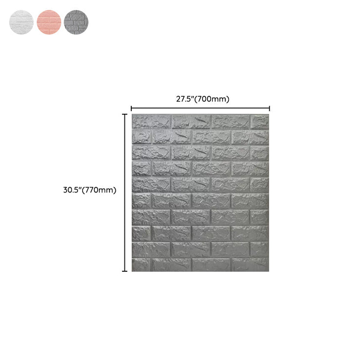 Lisslune | Industrial 3D Brick Wall Plank Bathroom Living Room Wall Panel Set of 10