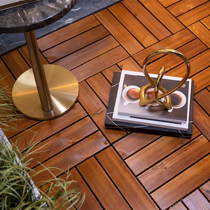 Lisslune | Tradition Waterproof Floor Tile Smooth Click Lock Pine Wood for the Living Room