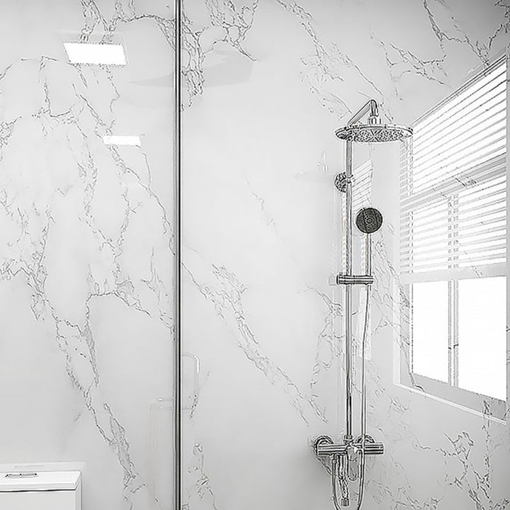 Lisslune | Marbling Peel & Stick Tile Stain Resistant Single Tile for Bathroom Splashback